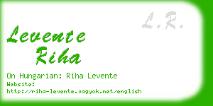 levente riha business card